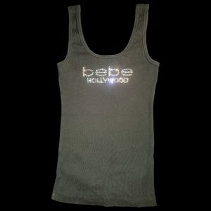 BEBE HOLLYWOOD  BLACK TANK TOP | BEBE | SIZE S